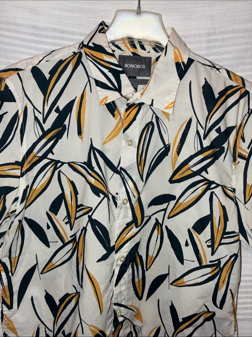 Bonobos, Tailored Slim Fit, Short Medium, Men’s Shirt, Leafy